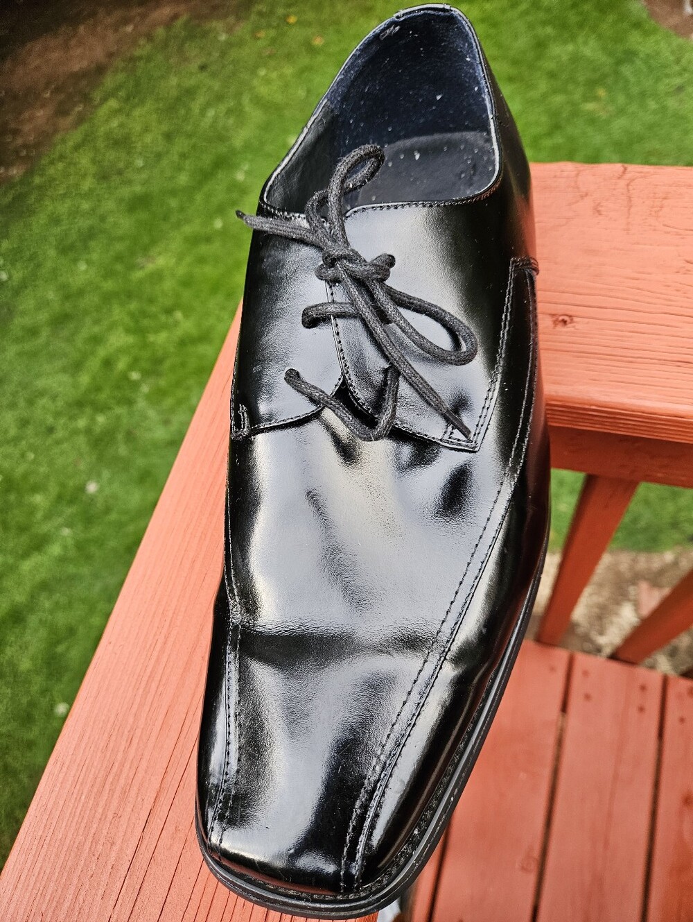 Stacey Adams Men's Black "Farley "Lace-Up Derby Oxfords Dress Shoe SIZE 12M